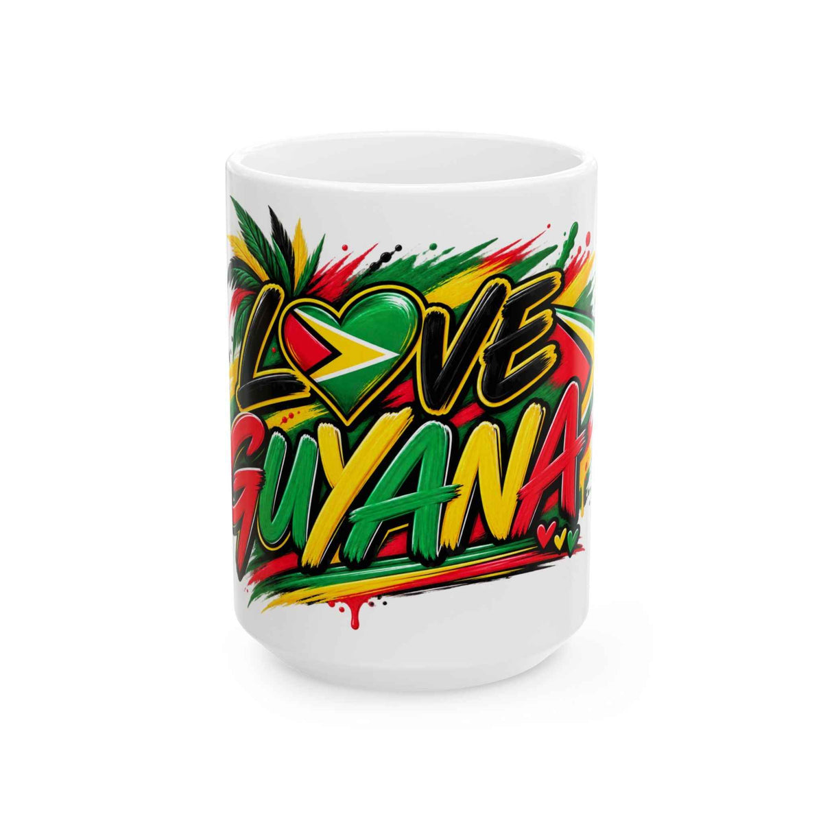 Love Guyana Ceramic Mug in 15oz, second size front view
