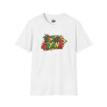 Love Guyana Unisex Graphic T-Shirt in White, front product view