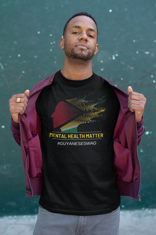 Black Guyanese Swag Unisex Mental Health Matter Graphic Softstyle T-Shirt