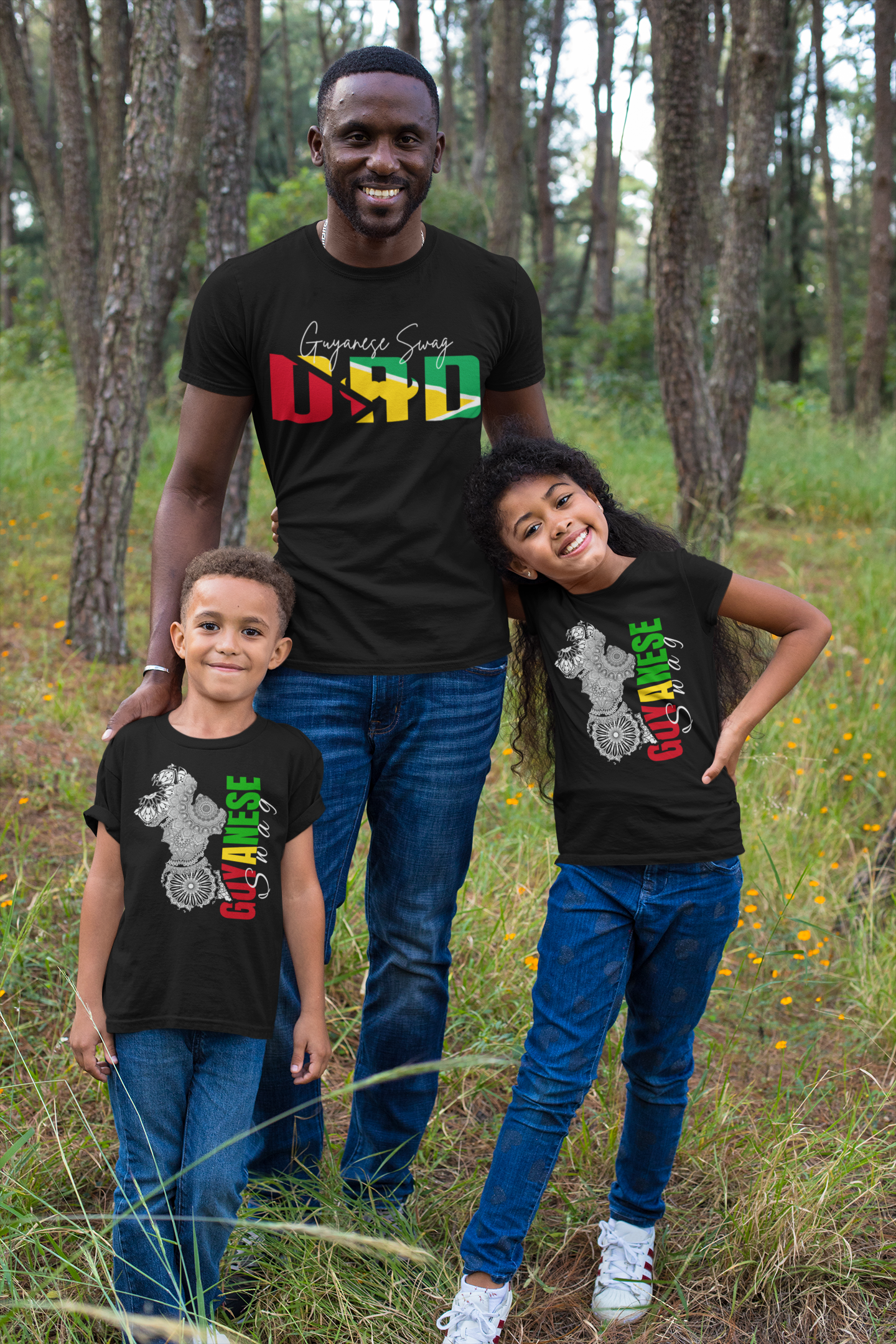 Guyanese Swag Dad Father's Day Men Soft Style Shirt Sleeve T-Shirt by Guyanese Swag.