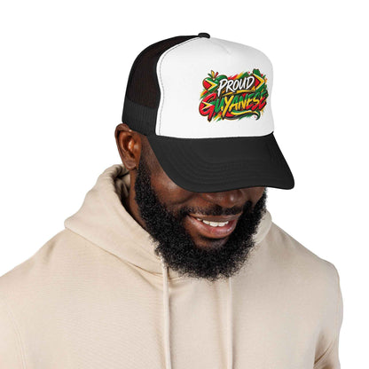Proud Guyanese Foam Trucker Hat, alternate cap view, reference view 7