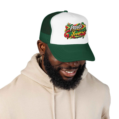 Proud Guyanese Foam Trucker Hat, alternate cap view, reference view 16