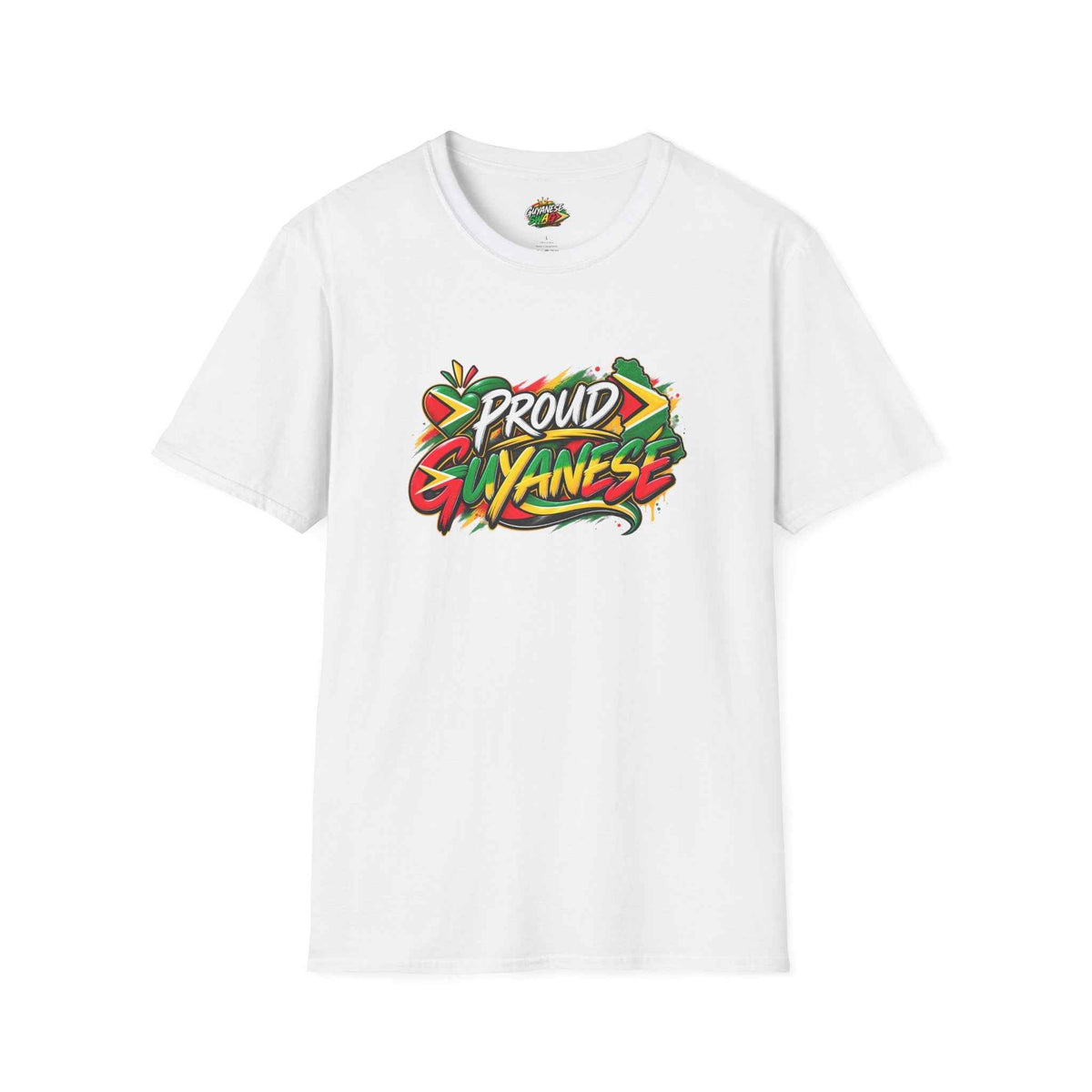 Proud Guyanese Unisex T-Shirt in White, front product view