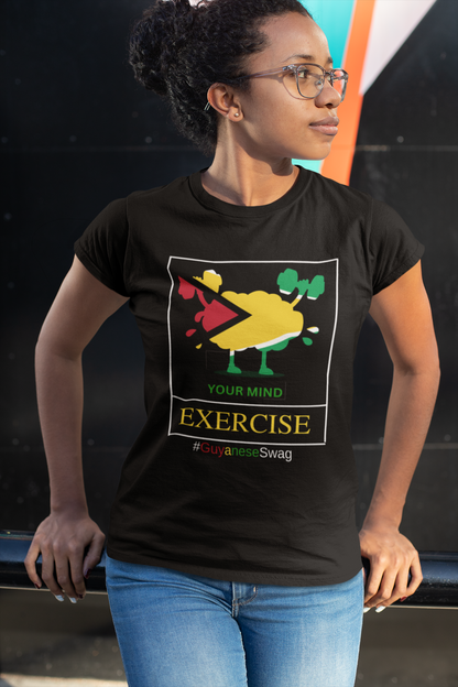 Exercise Your Mind Unisex Softstyle T-Shirt by Guyanese Swag