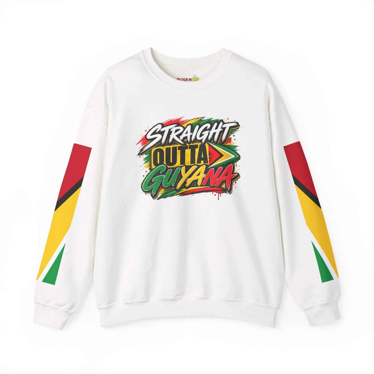 Straight Outta Guyana Crewneck Sweatshirt, back view