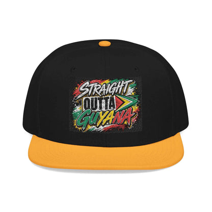 Straight Outta Guyana Snapback Hat, alternate cap view, reference view 13