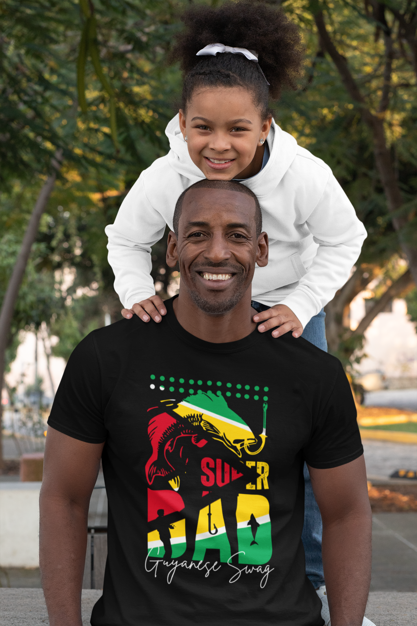 Father's Day Super Dad Soft Style Shirt Sleeve T-Shirt by Guyanese Swag.