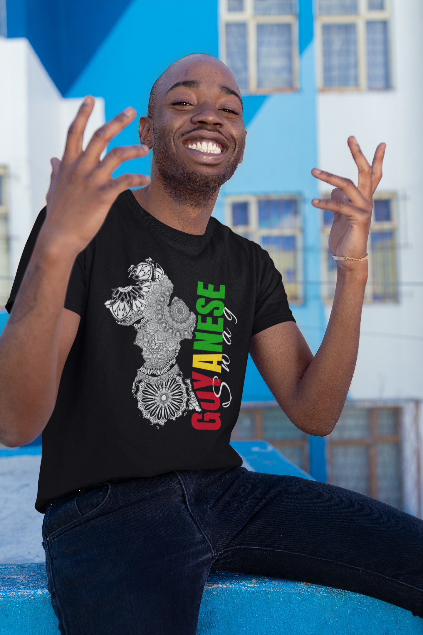 Guyana Map Guyanese Swag Unisex Soft Style Shirt Sleeve T-Shirt