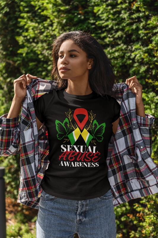 Guyanese Swag Sexual Abuse Awareness Women's Softstyle Tee