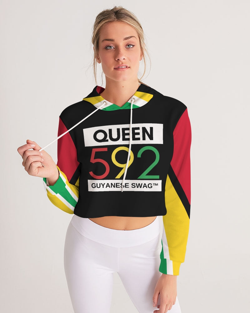 Queen 592 Guyanese Swag Women's Cropped Hoodie