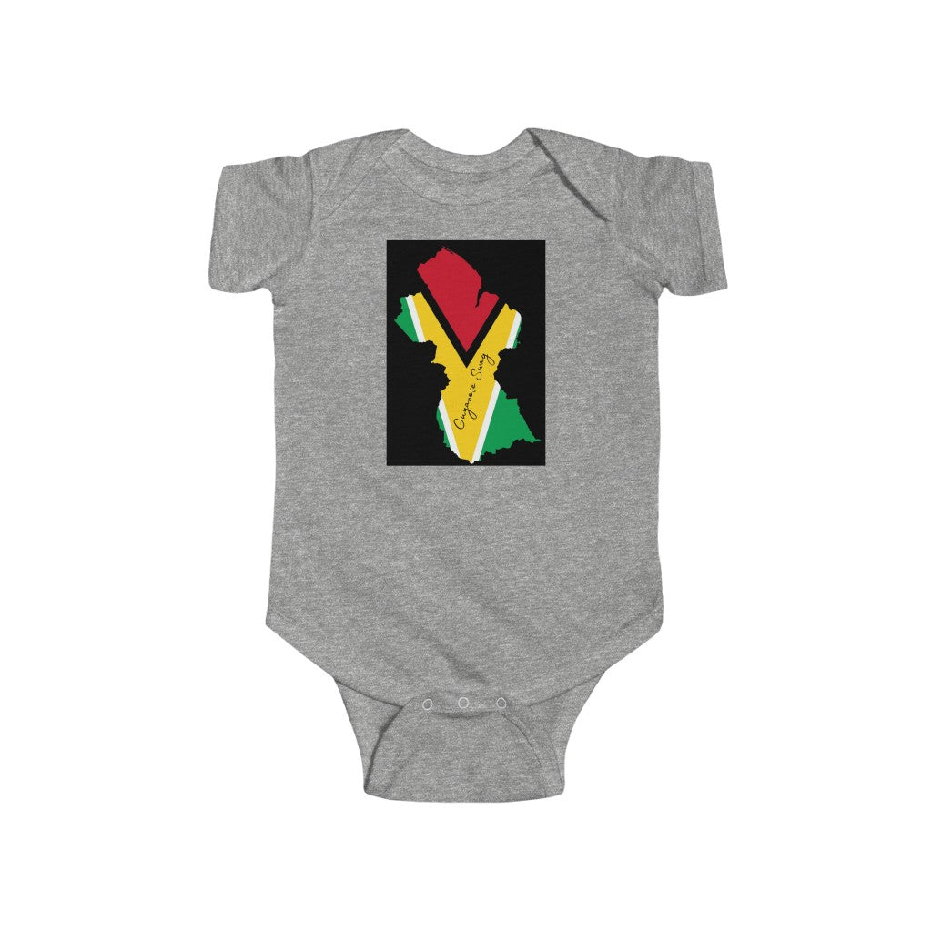 Guyanese Flag Guyana Map Infant Fine Jersey Bodysuit