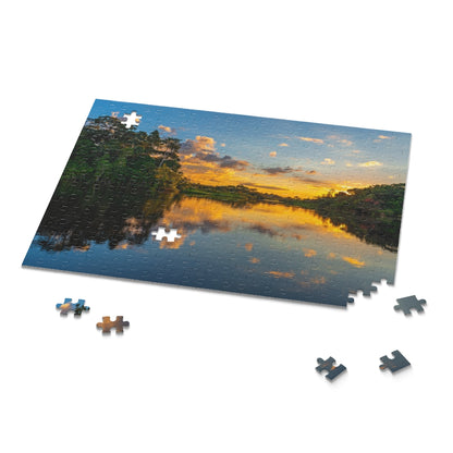 Guyana Amazon River Sunset 252 Piece Puzzle (120, 252, 500-Piece)