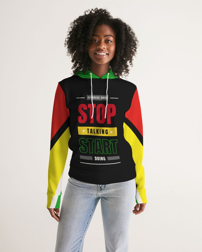 Guyanese Swag™ Stop Talking And Start Doing Women's Long Sleeve Hoodie