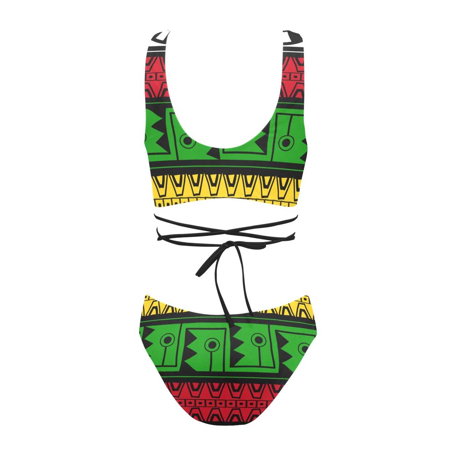 Akawaio Cross String Bikini Set by Guyanese Swag - Stylish and Sexy Swimwear