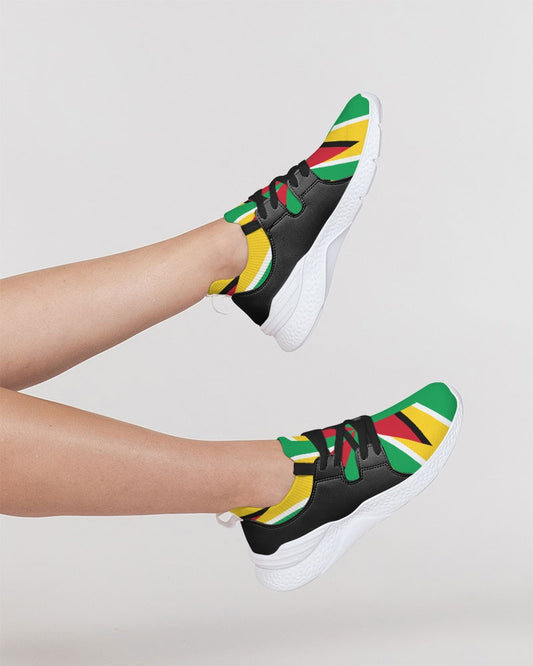 Guyanese Swag Flag Artistic Women's Two-Tone Sneaker