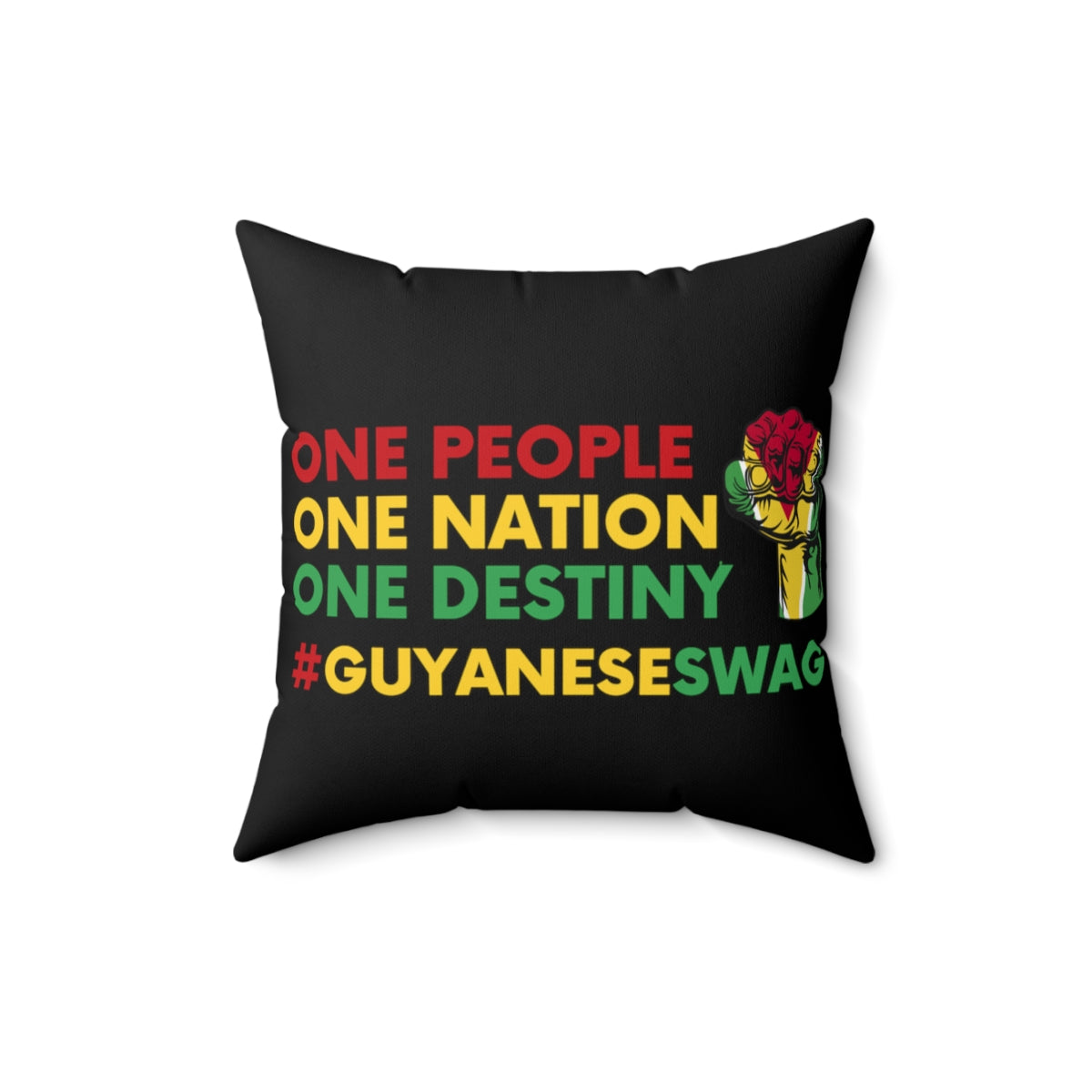 One People One Nation One Destiny Spun Polyester Square Pillow.