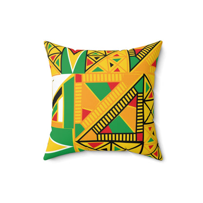 Guyanese Swag Tribal Print Spun Polyester Square Pillow