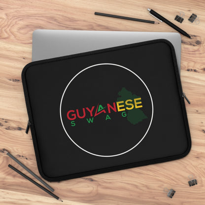 Guyanese Swag Guyana Map Laptop Sleeve.