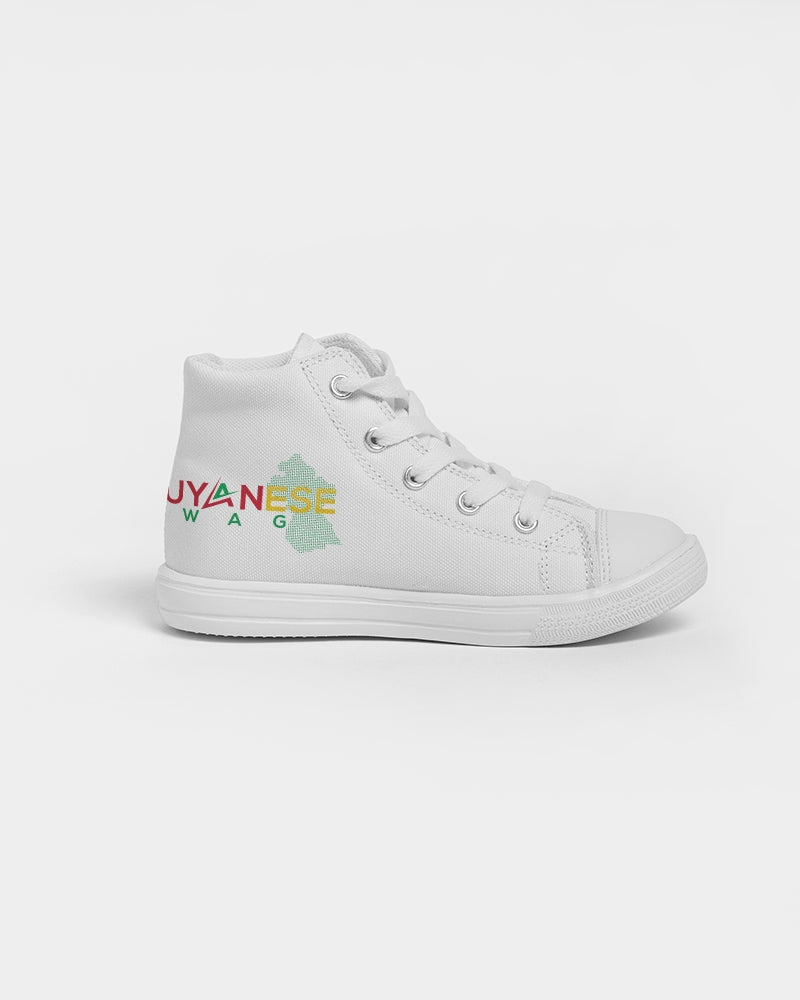 Guyanese Swag Guyana Map Unisex Kids Hightop Canvas Sneakers