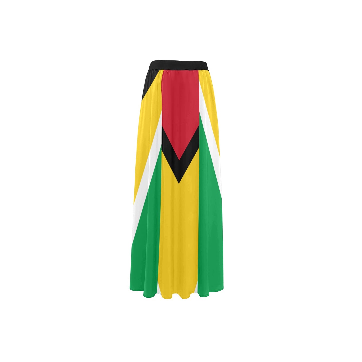 Guyana Flag 3 High Slit Long Beach Skirt by Guyanese Swag