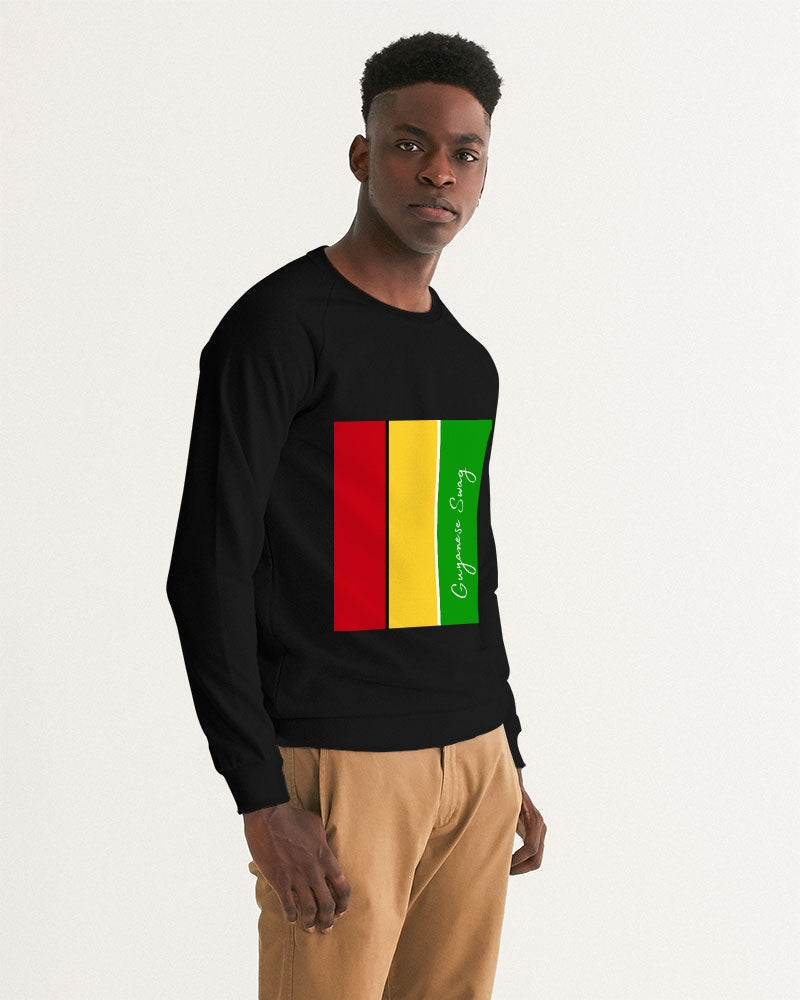 Guyanese Swag Ice Gold Green Men's Graphic Sweatshirt.