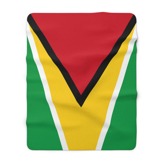 Guyana Flag Sherpa Fleece Blanket