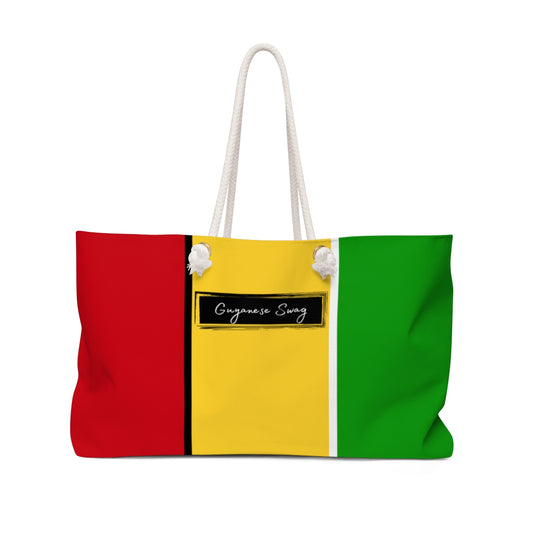 Official Guyanese Swag Ice Gold Green Weekender Bag