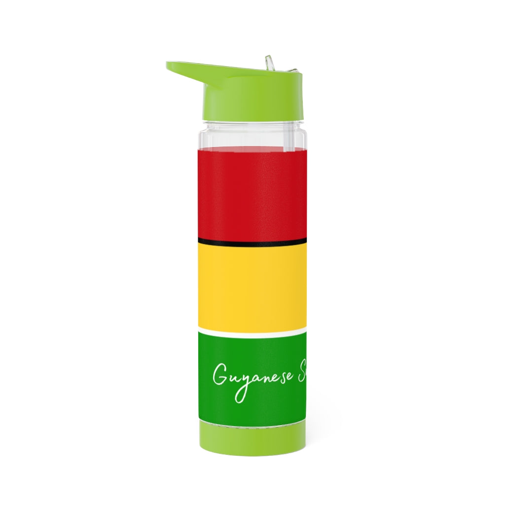 Guyanese Swag Ice, Gold & Green Infuser Water Bottle.
