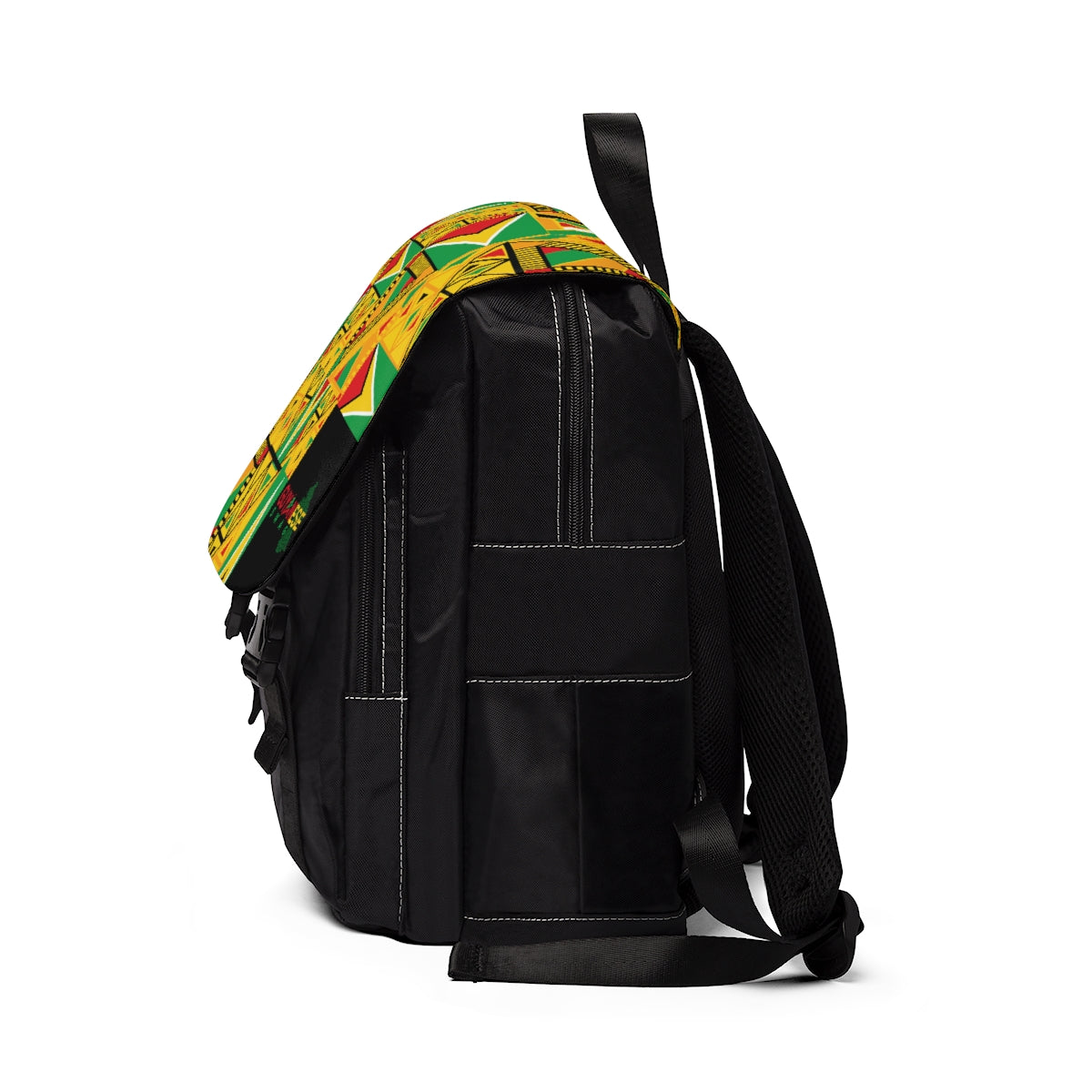 Guyanese Swag Tribal Print Casual Shoulder Backpack.