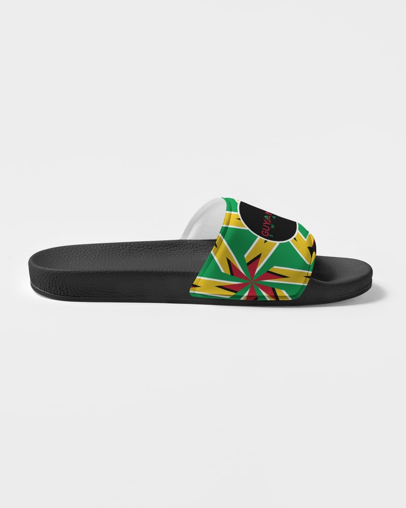 Guyanese Swag Guyana Flag Artistic Women's Slide Sandal.