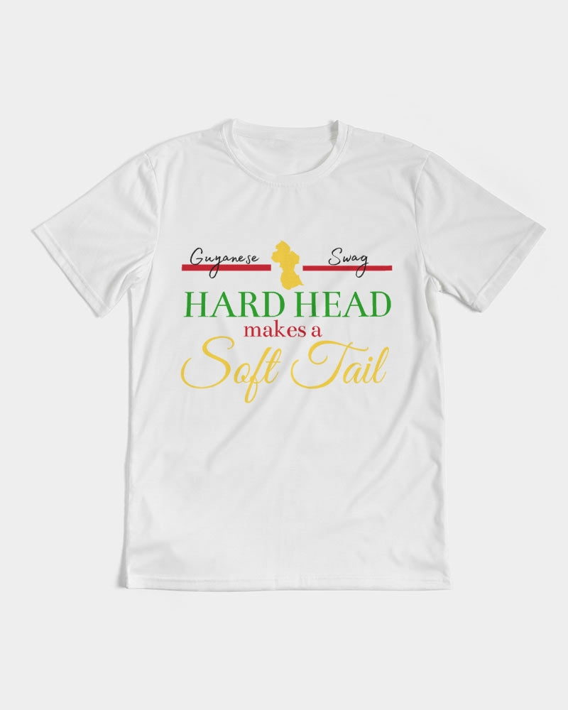 Guyanese Quote "Hard head makes a soft tail" Men's White Tee