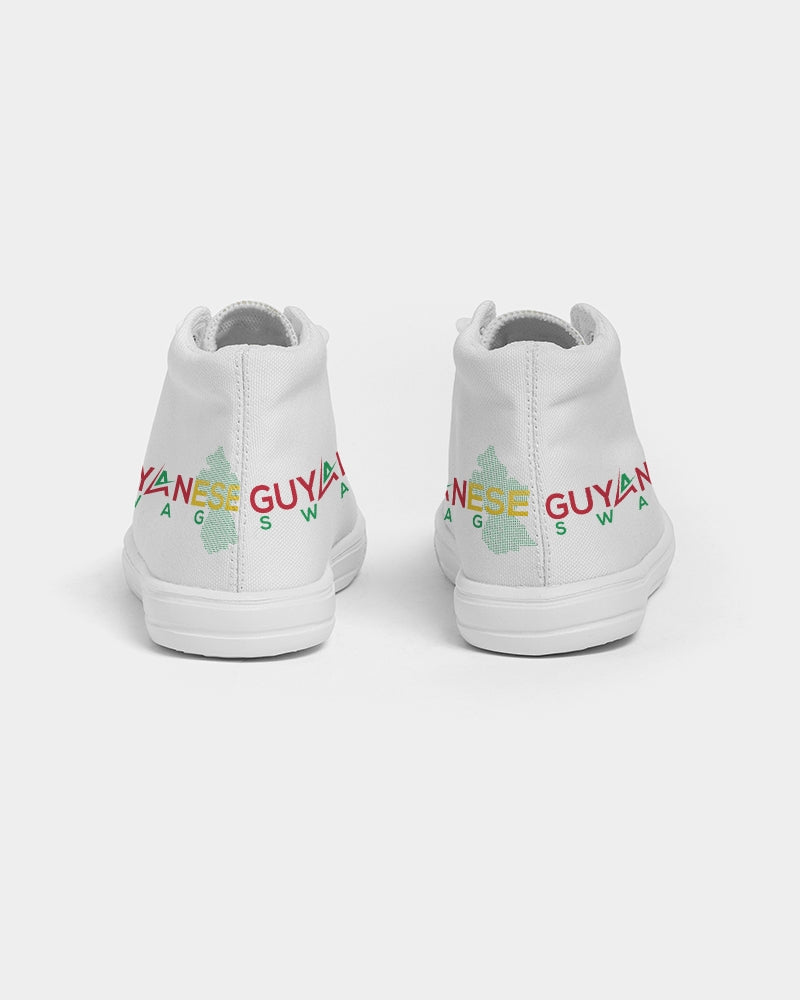 Guyanese Swag Guyana Map Unisex Kids Hightop Canvas Sneakers