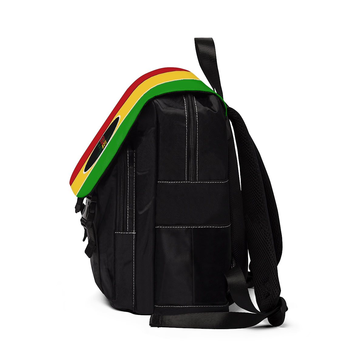 Guyanese Swag Ice Gold Green Guyana Unisex Casual Shoulder Backpack.