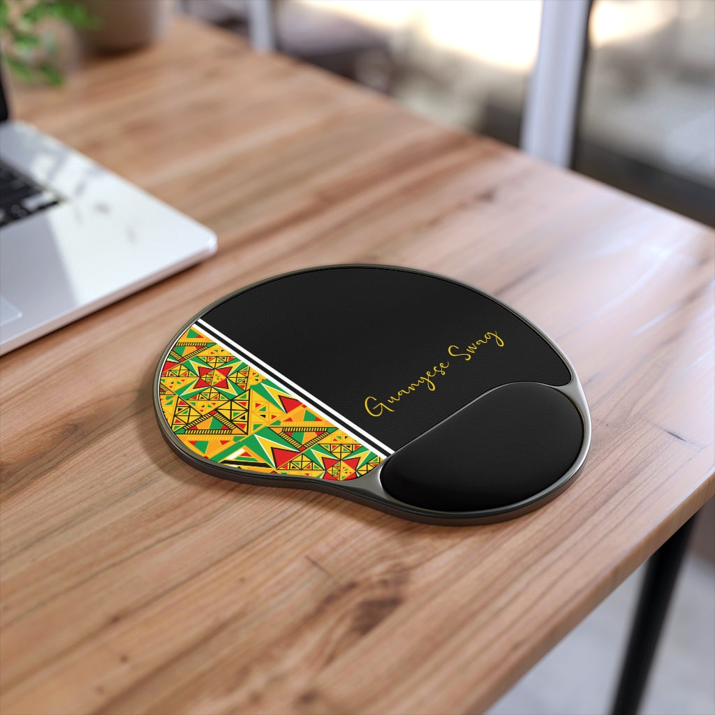 Guyanese Swag Guyana Flag Tribal  Mouse Pad With Wrist Rest