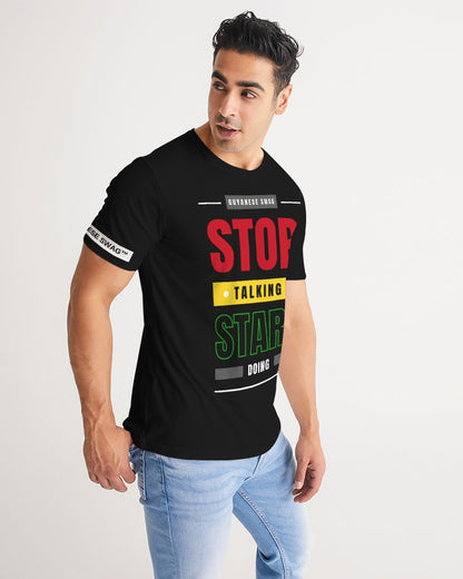 Guyanese Swag™ Stop Talking And Start Doing Men's Short Sleeve Tee