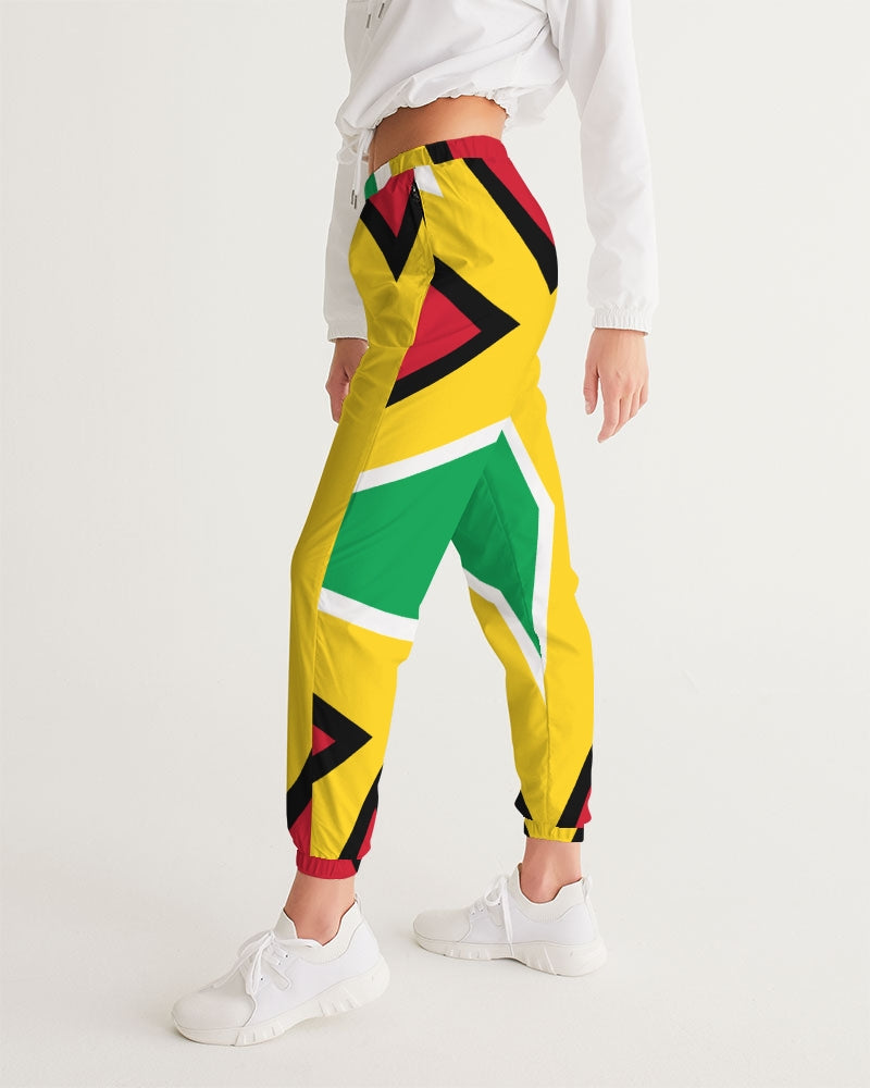 Abstract Guyanese Flag Women's Track Pants