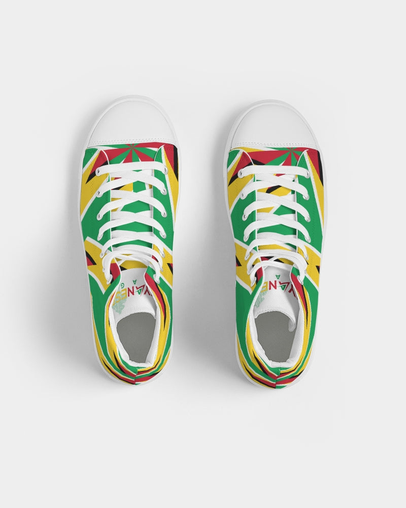 Guyanese Swag Flag Women's High-top Canvas Sneakers