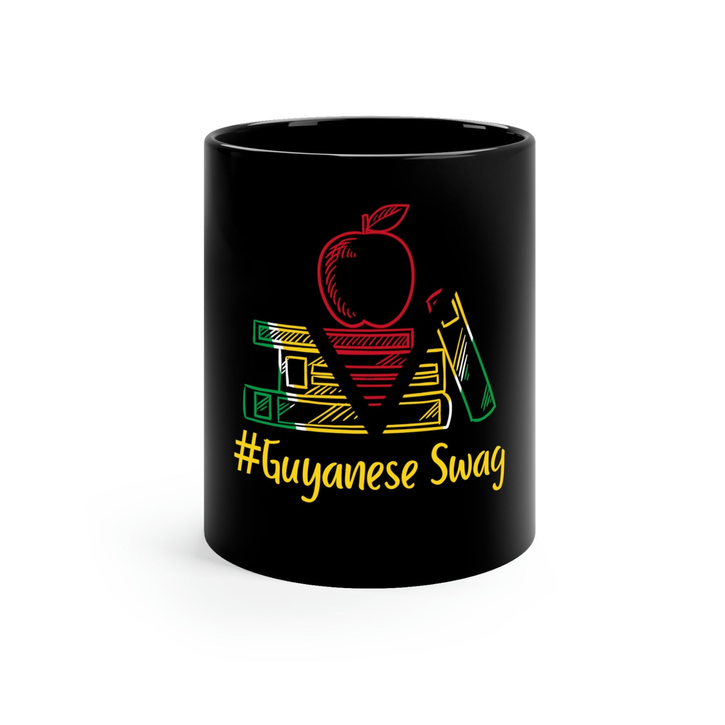 Guyanese Swag Teacher Appreciation 11oz Black Mug.