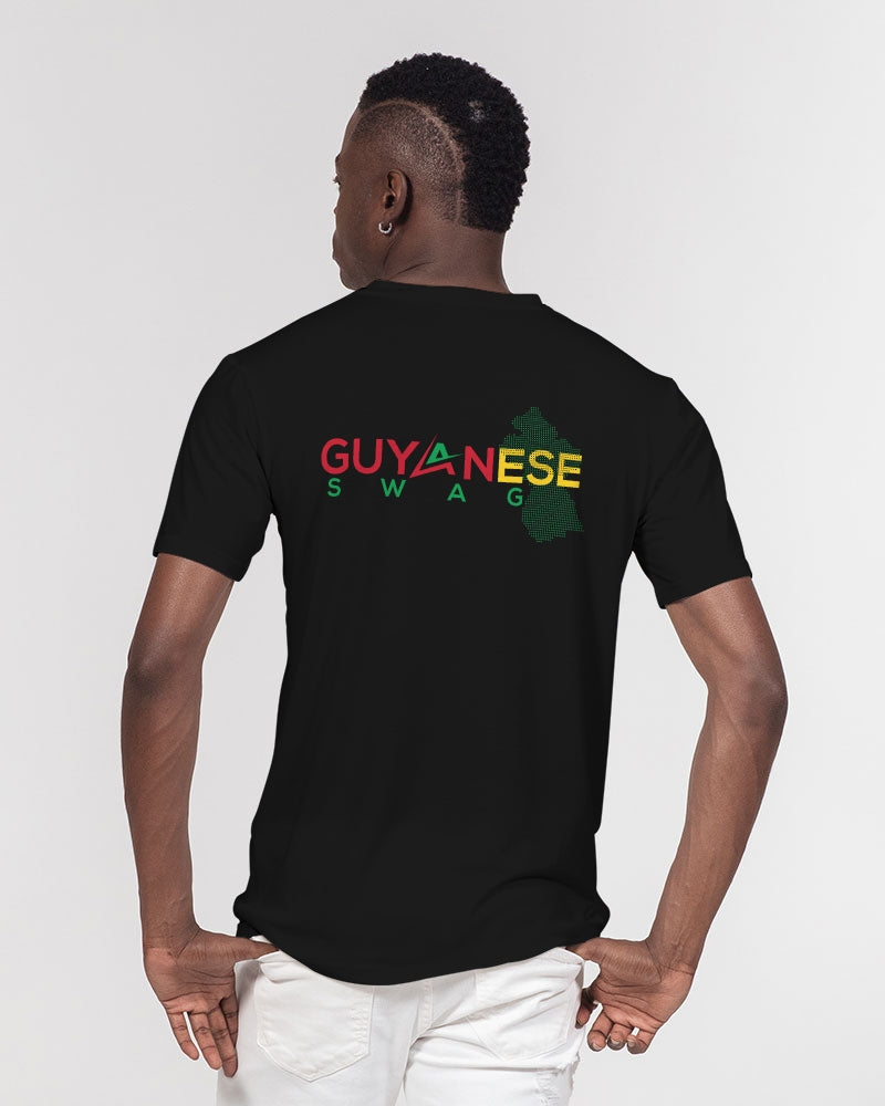 Official Guyanese Swag Guyana Map Logo Black Men's Everyday Pocket Tee.