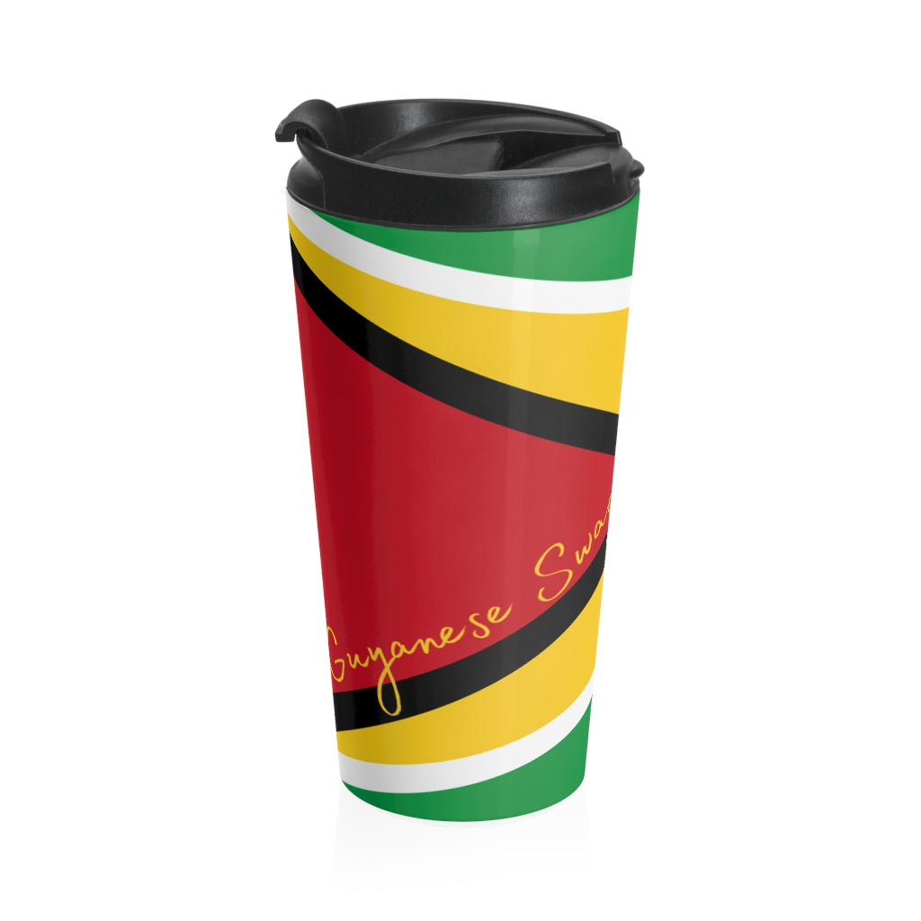 Guyana Flag Stainless Steel Travel Mug
