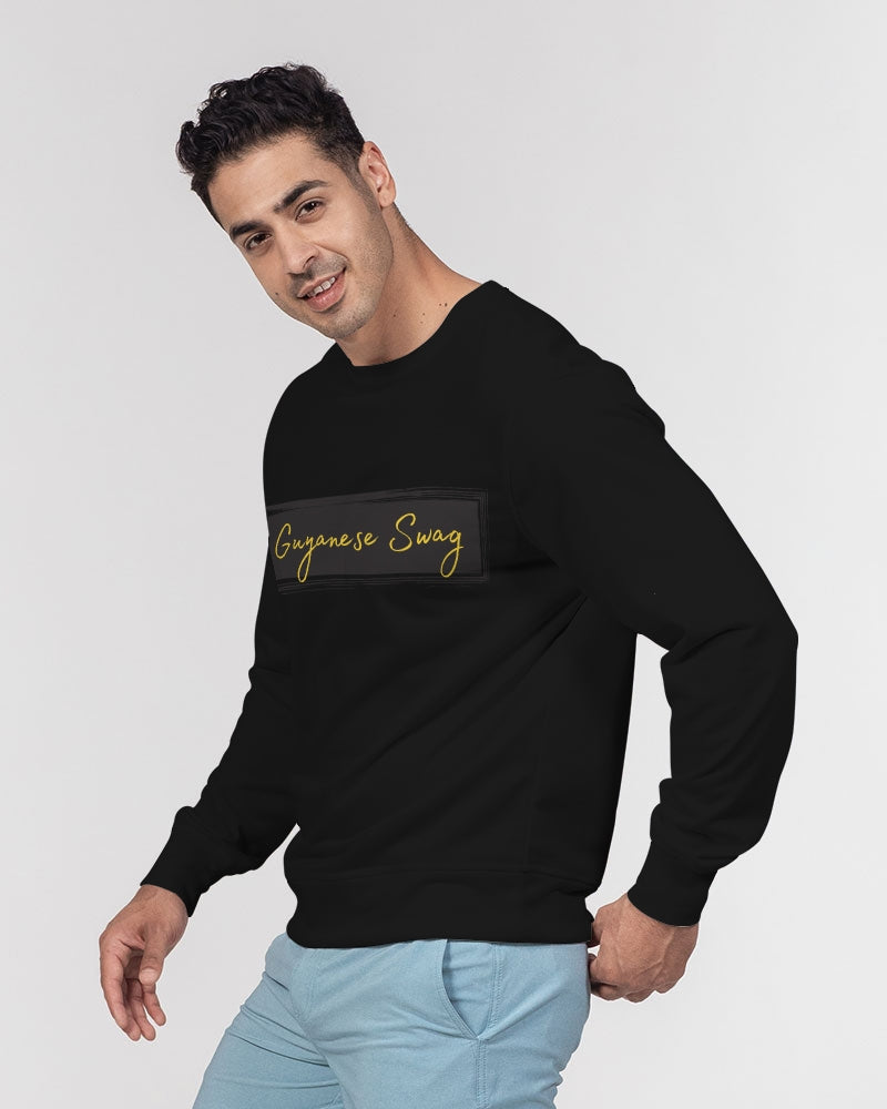 Guyanese Swag Minimalist Men's Classic French Terry Crewneck Pullover
