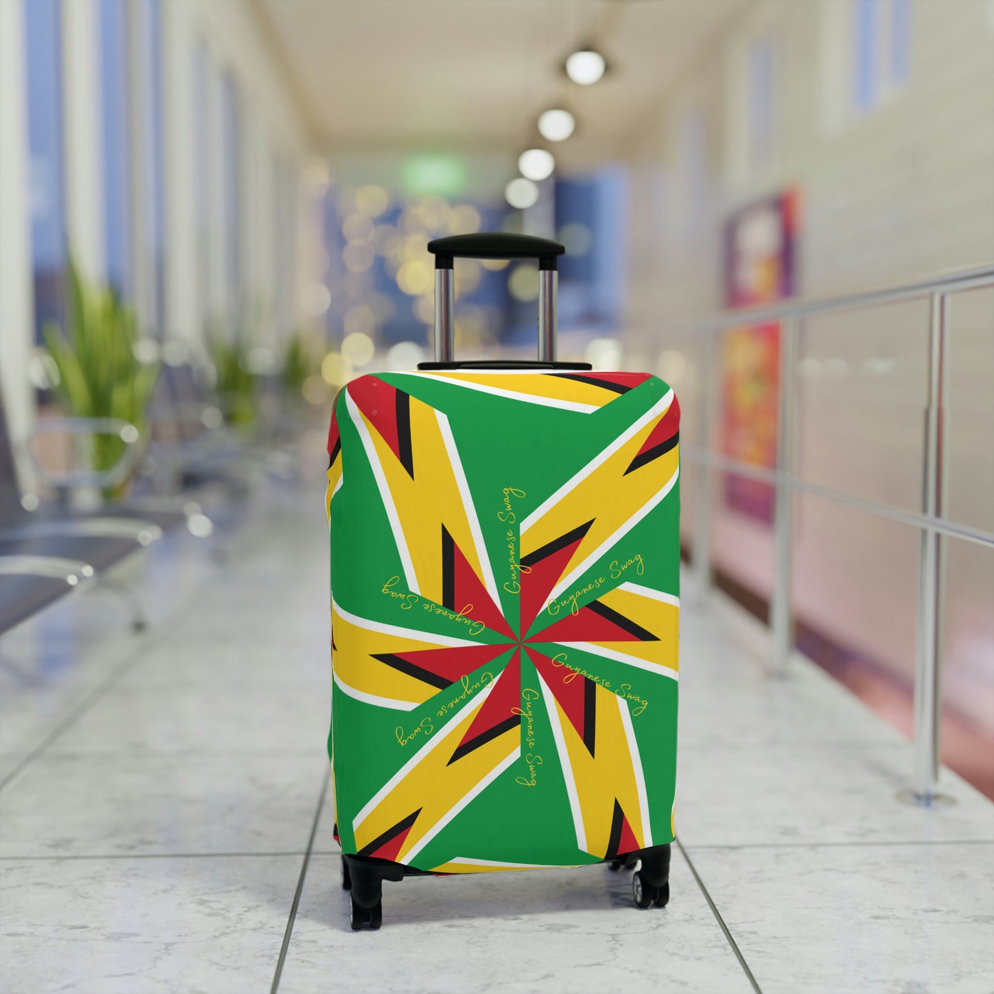 Abstract Guyana Flag Luggage Cover.