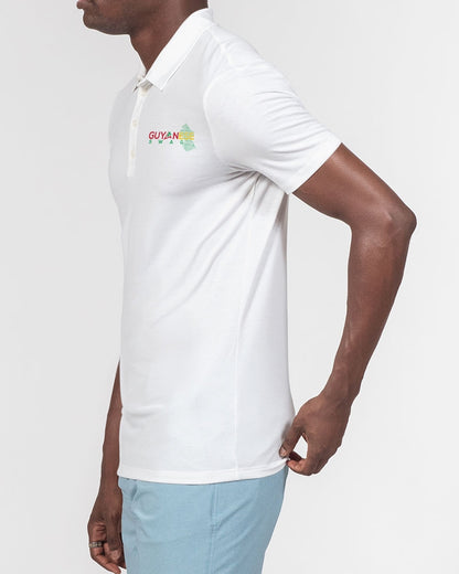 Guyanese Swag Guyana Map Men's Slim Fit Short Sleeve Polo