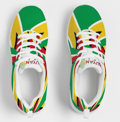 Abstract Guyanese Swag Women's Athletic Sneakers