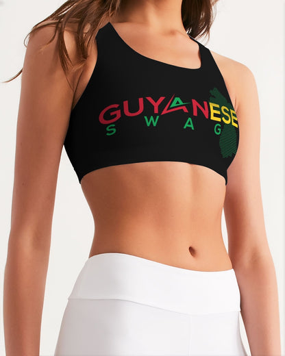 Guyanese Swag Guyana Map Women's Seamless Sports Bra