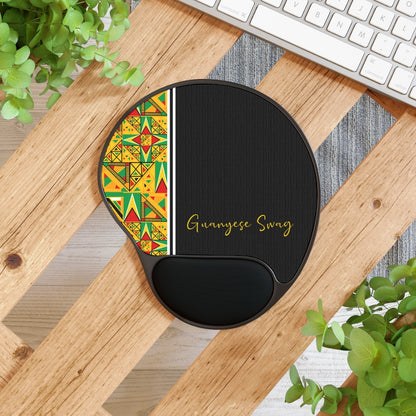 Guyanese Swag Guyana Flag Tribal  Mouse Pad With Wrist Rest