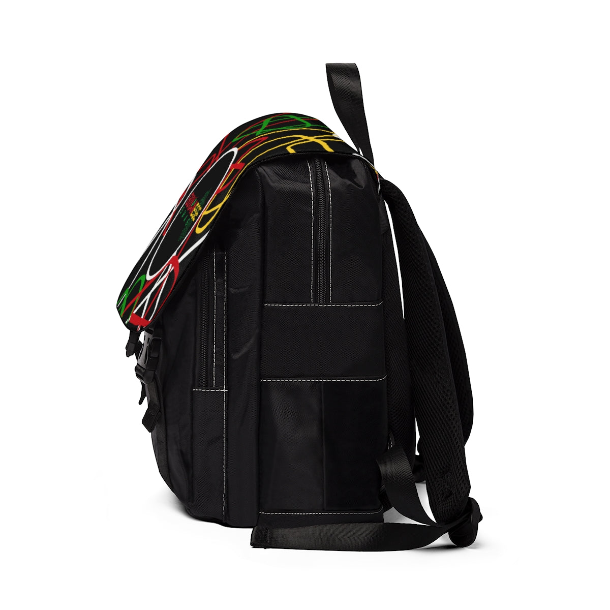 Guyanese Swag Abstract Ice Gold Green Unisex Casual Shoulder Backpack.