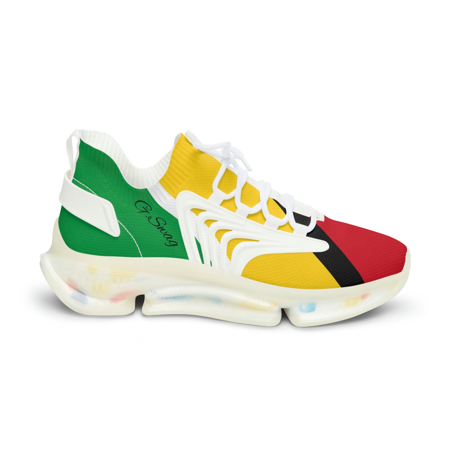 Guyana Flag Men G-Swag Mesh Sport Sneakers