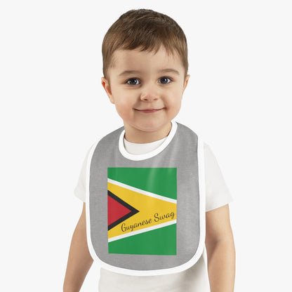 Guyana Flag Baby Contrast Trim Jersey Bib