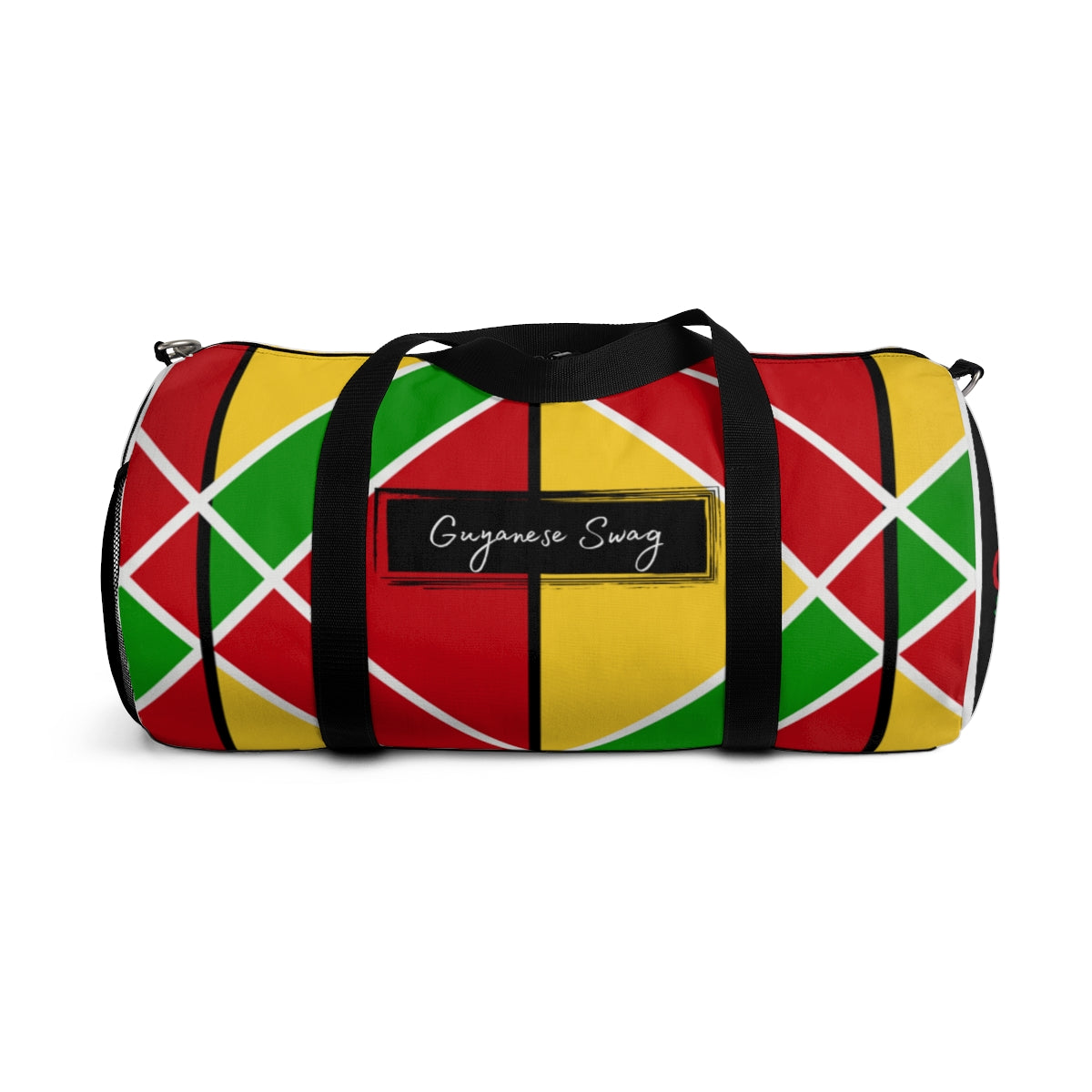 Guyanese Swag Abstract Ice Gold Green Duffel Bag.